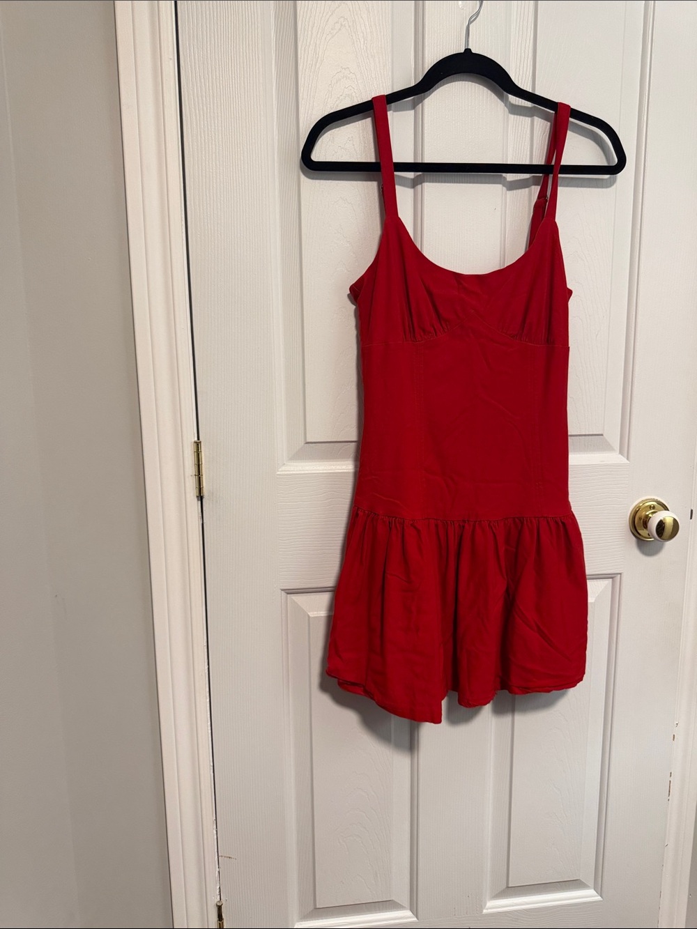 Blue Blush Red Spaghetti Strap Slip Dress